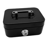 Packool Small Cash Box, Small Metal Piggy Bank Box, Mini Locking Cash Box with Keys, 11.5 x 8.5 x 5.8 cm/4.53 x 3.35 x 2.28 in, Coin Storage Boxes for Home
