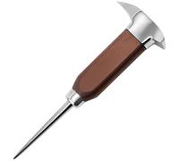 Packool Stainless Steel Ice Pick, Wood Handle Dual-End Ice Breaker Tool Ice Crusher Ice Carving Tools for Breaking Ice