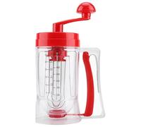 Packool Transparent ABS Cupcake Batter Dispenser with Scale, 11.4 x 4.3 Inches Single Hand Operated Pancake Batter Dispenser, Central Spout Design,for Kitchen, Pancake Mixer Batter Dispenser