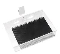 Packool Under Desk Organizer, Metal Mesh Desk Organizer for Tidy Desk, White, 9.8 in / 25 cm Clamp-On Swivel Pencil Organizer with 360掳 Rotation, Home Office Art Supply Storage Box