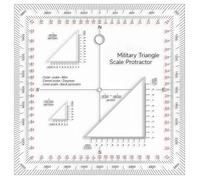 Packool UTM MGRS Navigation Tool for Map Reading, Land Navigation Plotting Device, Military Coordinate Protractor Scale Ruler, Tactical Grid Reference Guide for Outdoor Activities