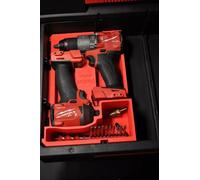 Packout Insert to Suit M18 Fuel Hammer Drill and Impact Driver Combo Gen 4 - Compatible with Packout Toolbox System | Protective Tool Organizer (Grey, Right Side)