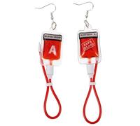 PACKOVE 1 Pair of Red Statement Earrings for Women with Creative Shape, Plastic and Alloy Material, Comfortable Accessory to Stand the Crowd, Gifts for Bridesmaids and Mothers