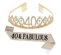 PACKOVE 1 Set Birthday Crown Etiquette Sash Birthday Decoration Suit for Parties Party Favors and Supplies for Celebrating Special Moments