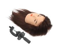 PACKOVE 1 Set Human Hair Mannequin Head Model for Hair Styling Practice with Holder for Cosmetology Training and Salon Use Versatile Styling Techniques Smooth Texture for Easy Work