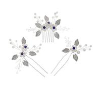 PACKOVE 1 Set Pearl Flower Hairpin Elegant Wedding Hair Comb for Brides and Prom Unique Handmade Leaf Design Durable Accessory for Special Occasions