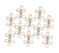 PACKOVE 10 Pairs Chinese Knot Sewing Buttons for Traditional Clothing and Crafts Intricate Metal Flower Design Gold and Silver Easy to Sew Fasteners for Cardigans Dresses DIY Projects