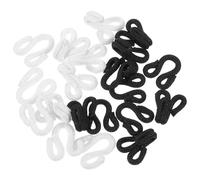 PACKOVE 10 Pairs Metal Eyes Closure Sewing Hook and Eye Set Small Size White and Black Clothes Snap Holder Fasteners for Garment Repair and DIY Sewing Supplies
