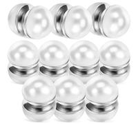PACKOVE 10 Pairs Wedding Veil Weights Magnets Pearl Magnetic Snaps For Scarf And Headscarf Wind