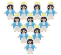 PACKOVE 10 Pcs Mini Figurine Statue Cake Ornament and Desktop Ornament in Blue Pvc Compact Design for Festival Decoration and Multipurpose Use, for Party Supplies and Holiday Decor