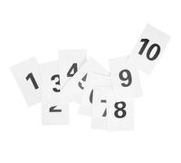 PACKOVE 10 Pcs Number Card Plastic Number Cards Multi-purpose Sturdy 1-10 for Hanger Label Luggage Tag 3.34 X 2.16 X 0.04