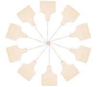 PACKOVE 10 Pcs Wooden Tags with Holes Blank Wood Tags Smooth Surface Suitable for DIY Drawing Simple Delicate Design for Christmas Tree Home Decor
