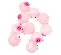 PACKOVE 10 Pcs Wool Felt Pig Shape Charms for DIY Brooch and Headdress Accessories, Pink Colour with Smooth Surface, Craft Decorative Materials for Needle Felting Projects