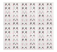 PACKOVE 10 Sheets Easter Egg DIY Stickers Self-Adhesive Funny Face Expression Decals with Eyes and Mouth for Craft Decorating