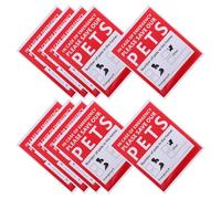 PACKOVE 10 Sheets Pets Rescue Sticker Alert Finder Stickers Red Self-Adhesive Sturdy Easy to Remove for Pet Owners Emergency Home Use