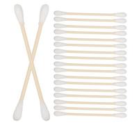 PACKOVE 100 Pcs Cotton Swabs with Wooden Sticks Dualended Design Lightweight Makeup Removal and Ear Cleaning Swabs Suitable for On-the-go Use and Care