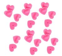 PACKOVE 100 Pcs Heart Shaped Brooch DIY Accessory Rubber Pin Backs Portable Good Grip Pink Lapel Pins Service Bars for Uniform Badges