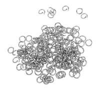 PACKOVE 100 Pcs Iron Stainless Steel Open Jump Rings Keychain Clips for Crafts Bright White Easy to Use Secure Connection Creative Endeavors