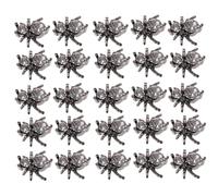 PACKOVE 100 Pcs Spider Nail Charms for Nails Alloy Manicure DIY Decor with Black Crystal Spiders Lightweight and No Fading for Home Use