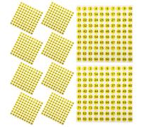 PACKOVE 100 Sheets Dot Number Decal Digital Labels 10mm Round Waterproof Coated Adhesive Sticker Self-Adhesive Design for Classifying Shoes Hats