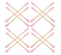 PACKOVE 1000pcs Makeup Remover Swabs Double-tip Swabs 3" Spiral Double-ended Lightweight Portable Wooden Cotton Buds for Sensitive Skin On-the-go Touchups