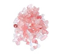 PACKOVE 100g Natural Pink Crystal Pebbles for Fish Tank Landscaping and Flower Pot Decoration Reusable Aquarium Stones for Terrariums Ponds and Garden Crafts