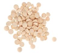 PACKOVE 100pcs 15mm Half Round Wooden Beads DIY Craft Ornament Unfinished Wood Half Loose Beads for Jewelry Making and Painting Decoration