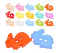 PACKOVE 100pcs Assorted Colour Plastic Rabbit Buttons for Clothes and Backpacks, Easy to Sew and Sturdy, for Creative Projects and Scrapbooking DIY Craft Supplies Random Color