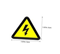 PACKOVE 100pcs Caution Sign Triangle Warning Signs High Voltage Stickers Electric Shock Warning Yellow Adhesive Sticker Easy to Carry Enhance Work Efficiency for Offices and Homes 5x5cm