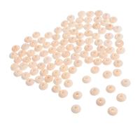 PACKOVE 100pcs Flat Disc Wooden Abacus Spacer Beads 14x7mm Large Hole DIY Jewelry Making Craft Bracelet Accessories