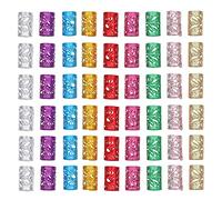 PACKOVE 100Pcs Hair Braid Rings Dread Locks Beads for Hair Extensions Beard Accessories and Jewelry for Styling and Personalization at Festivals and Events