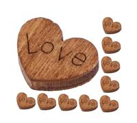 PACKOVE 100pcs Heart Buttons Wooden Heart Shaped Buttons Fine Craftsmanship Charming Design Bamboo Material for Sewing Projects and Decorating for A Rustic Wedding