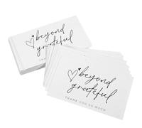 PACKOVE 100pcs Thank You Cards Decorative Thank You Cards Paper Material Chic Look Simple Color Matching Design Easy Carrying Widely Applicable for Online Businesses and Nail Salons