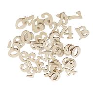 PACKOVE 100pcs Wooden Clock Numbers Arabic Numbers Khaki Color Easy to Store Reusable Lightweight for School Crafts Decoration