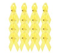 PACKOVE 100pcs Yellow Ribbon Lapel Pins Metal Awareness Pins for Childhood Cancer Support Enamel Ribbon Shape Suitable for Charity Events and Awareness Campaigns
