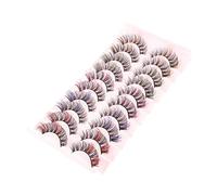 PACKOVE 10pairs False Eyelashes Natural Wispy Makeup Eyelashes Extensions for Women Girls for Daily Use