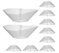 PACKOVE 10pcs 21cm Range Hood Bowl Shape Filter Net, Metal Mesh Kitchen Vent Grease Filter Replacement for Cooker Hood, Sturdy Kitchen Supplies Accessory