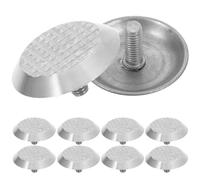 PACKOVE 10pcs 304 Stainless Steel Blind Paving Nails Tactile Warning Studs with Non-slip Pineapple Pattern 35x5mm for Walkway Sidewalk Subway Airport Safety Markers