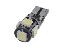 PACKOVE 10pcs 5050 LED Bulb for 12v Cars, License Plate Light White | Built-in Canbus, 5 Smd Pcb Design, W5w 147 152 158 159 161 168 184 192 193 194 Fit