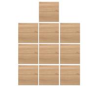 PACKOVE 10pcs 8cm Square Bamboo Craft Pieces for DIY Engraving, Unfinished Wood Coasters Suitable for Painting and Woodcraft Projects