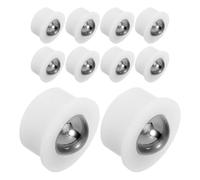 PACKOVE 10pcs Ball Transfer Units Caster Wheels with 360 Degree Rotation Stainless Steel and Engineering Plastic Smooth Rolling Lightweight Furniture Rollers for Industrial Applications