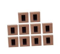 PACKOVE 10pcs Boxes Cardboard Square Lid Packing Box Visual Window for Viewing Easy Assemble Return Paper