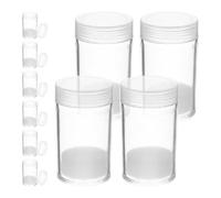 PACKOVE 10pcs Coin Tube Container for Coin Collection Airtight and Grime Proof Plastic Storage Tubes and Money Saving