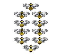 PACKOVE 10pcs Decorative Cloth Applique Cartoon Bee Sewing Patches Assorted Color Fashion Delicate Cloth Easy to Iron on Bee Shape for Personalize Clothing Accessories Decoration