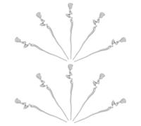 PACKOVE 10pcs Hair Stick Pins Chinese Hairpin Silver Zinc Alloy Metal Wavy Geometric Irregular Shape Versatile Hair Styling Decorative for Weddings Women Hanfu Lovers