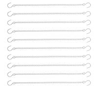 PACKOVE 10pcs Hanging Chain with Hooks Stainless Steel Silver for Planters and Billboard, Signboard Hanger Chain for Secure Installation