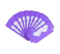 PACKOVE 10Pcs Heart-shaped Paper Eyelash Cases with Transparent Window Empty False Eyelash Storage Boxes with Secure Seal for Daily Use and Replacement