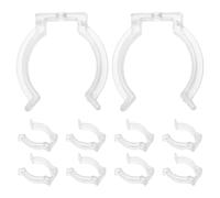 PACKOVE 10pcs LED Light Tube Clamps White Plastic Round Mounting Clips for Fluorescent Tubes Firmly Fixed with Strong Compatibility Suitable for Home and Malls