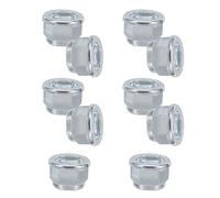 PACKOVE 10pcs Left Hand Thread Spindle Nut for Lawn Mower Reverse Flange Collar Nut Replacement Iron Blade Fastener for Trimmer Gearcase Anti-loosening Garden Tool Screws