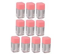 PACKOVE 10pcs Mini Refillable Lip Gloss Bottles with Brush Portable Lip Balm Containers Detachable Design for Travel Daily Use DIY Lipstick Holder Pink
